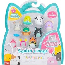Pratik Ev 8'li Mini Squish Paket, 2 Aksesuar, 1 Yüzük ve Koleksiyoncu Kılavuzu ile 1" Mini Squish