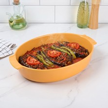 Aryıldız Elissa Oval Fırın Kabı Sarı 40 cm