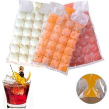 Pratik Ev 24'lü Buzluk Poşeti, Buz Küpü Torbası, 24 Buz Küpü (10'lu Paket)