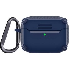 Pratik Ev Apple ile Uyumlu Airpods Pro 2 Airbag 26 Silikon Kılıf Lacivert