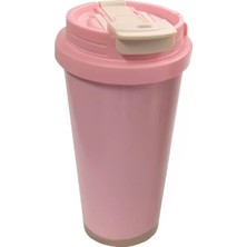 Çelik Içli Termos Bardak 500 ml Pembe