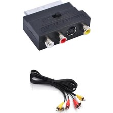 To Rca Skart Tos Av Svideo Çevirici Set + Rca Kablo
