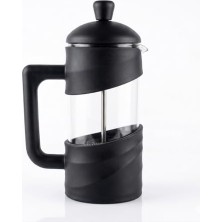 Pratik Ev 350 ml Siyah Cam French Press; Paslanmaz Çelik Filtreli, Isıya Dayanıklı