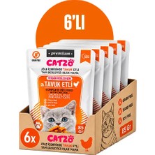 Catzo Tavuk Etli Yetişkin Kedi Yaş Maması 85 G – 6'lı Paket