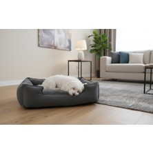 Pratik Ev Kedi Yatağı, Küçük Irk Köpek Yatağı 60X45 Gri