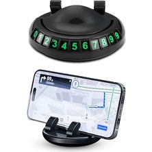 Pratik Ev 2’si 1 Arada Araç Park Telefon Numaratörü ve Telefon Tutucu Aparatı