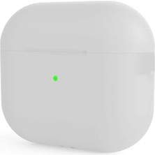 Pratik Ev Apple Airpods Pro 2 ile Uyumlu Standart Silikon Kılıf Beyaz