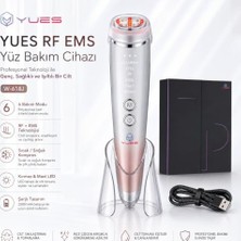 Pratik Ev W-618J 6 Modlu Rf Ems Yüz Bakım Cihazı; Kırmızı/mavi Led, Sıcak-Soğuk Kompres, Titreşimli Şarjlı Cilt Masaj Aleti, Standlı