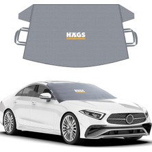 Buz ve Kar Önleyici Araç Ön Cam Örtüsü Brandası | Ağır Hizmet Tipi 600D Oxford Kumaş | Arabalar, Suv`lar, Kamyonetler Için Oto Ön Cam Koruyucu Güneşlik | Don Örtüsü (175X106CM) Std - Gri