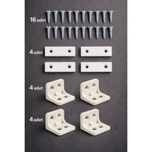 PVC Dolap Bağlantı Aparatı Seti (Vidalar Dahil)