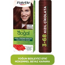 Pratik Ev 3-68 Kızıl Çikolata Kalıcı Saç Boyası, Goji Berry ve Yulaf Çekirdeği Özlü