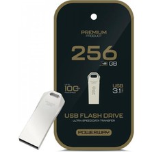 Efnaz Style Powerway Premium 256 GB 100MB/S Ultra Hızlı USB 3.1 Metal Silver Flash Bellek