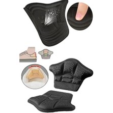 Pratik Ev Siyah Unisex Ortopedik Spor Ayakkabı Topuk Vurma Önleyici Daraltma Kumaş Topuk Koruyucu Yastığı Pedi