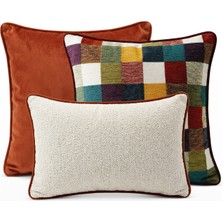 Lidoma Home "rust & Cubic & Nora"dekoratif Kırlent Kılıfı Seti