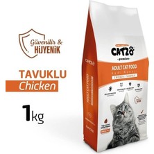Catzo Premium Tavuklu Yetişkin Kedi Maması 1 Kg Omega 3 & 6 Keten Tohumlu Kuru Kedi Maması