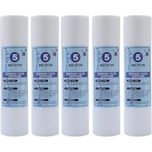 Pratik Ev Filtre, Su Arıtma Cihazı 10 Inc 5 Mikron Sediment Spun (5 Adet)