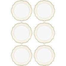 Pratik Ev Jaswely Pasta Tabağı, 6 Parça, Krem, 21 cm