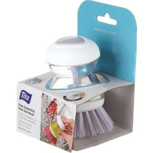 Titiz Plastik Hazneli Bulaşık Fırçası 27 x 11 x 9 cm BPA İçermez Temizlik Fırçası ve Yedek Aparatı