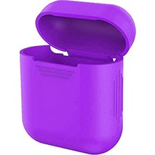 Pratik Ev Airpods Uyumlu Standart Silikon Kılıf, Mor
