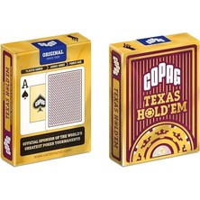 Pratik Ev Texas Hold'em Gold Jumbo Endeks Oyun Kartları, Kırmızı