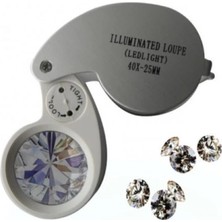 MiraLive Nikula-Mini 40X25MM Takı Büyüteç, Cep Büyüteç, Teftiş, Elmas Pullar, Madeni Kontrol Lup MG21011
