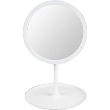 Pratik Ev AL3852 LED Işıklı Dokunmatik Makyaj Aynası, Standlı ve Tepsili, Taşınabilir