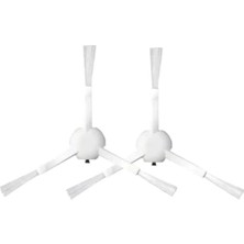 Pratik Ev Mi Vacuum Mop 1c, 2c, Pro 2+ 3D ve Dreame F9 Uyumlu 2 Adet Yan Fırça, Beyaz