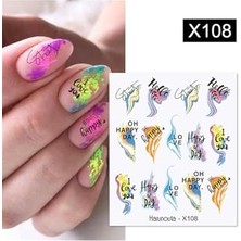 Pratik Ev Su Transferli Nail Art Sticker X108 (53013-8) 3949