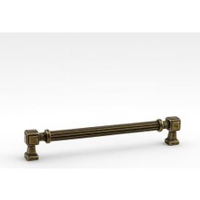 Pratik Ev 192 mm Sarı Metal 19.2 cm Talas Çizgili Antik Kulp Mobilya Çekmece Mutfak Dolabı Dolap Kulpları Kulb