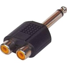 Pratik Ev 6,3 mm Mono - 2 Rca Gitar Jack Dönüştürücü, 2x Rca