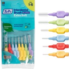 Pratik Ev Arayüz Fırçası; Ekstra Yumuşak, Karışık, 0.45-1.1 Mm/ıso 1-6,8 Adet | Plak Temizleme, Hassas Diş Eti ve Dişler Için, Dar ile Geniş Aralıklar Arasında Kullanıma Uygun Fırça