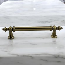 Pratik Ev Kapak, Osmanlı Metal Antik Sarı Kulp 128 mm 12.8 cm Mobilya Çekmece Mutfak Dolabı Dolap Kulb Kulpu