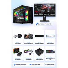 Symoon SYMOONPC0148 Oyun Bilgisayarı Ryzen 5 5600X Rtx 5060 8gb 16GB Ram 500GB SSD 240MM Sıvı Soğutma 24.5 Inç Monitör