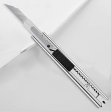 Pratik Ev 2 Adet Ince Metal Gövdeli Cep Tipi Mini Maket Bıçağı Falçata 9 mm