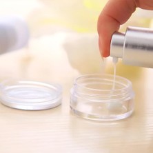Pratik Ev 3,8 cm 10 ml Şeffaf Kapaklı Mini Kavanoz, Küçük Takı ve Eşya Saklama Kutusu, 2'li