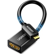 Pratik Ev Mikro HDMI Adaptörü 4K 60Hz Mikro HDMI - HDMI Adaptörü 3D 1080P HDMI Tip D - A Mikro HDMI Adaptör Kablosu Raspberry Pi 4, Gopro 7,6,5, Kamera, Odroıd Vb. ile Uyumlu. Siyah