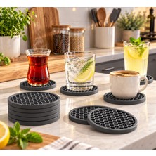 Sihome Silikon Bardak Altlığı & Kalburabastı Şekillendirme Kalıbı – Petek Desenli