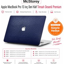 Pratik Ev MacBook Pro 13 Inç Kılıfı, A1708 A1706 A1989 A2159 A2251 A2289 A2338 M1 M2 Uyumlu, Sert Kapak, Timsah Desenli Deri Dokulu 360° Koruma, Lacivert