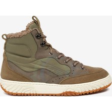 GRY Lab Erkek Kamuflaj Hakiki Deri Sneaker Bot 6K1CB20362