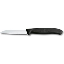 Pratik Ev 6.7433 Swissclassic 8 cm Tırtıklı Soyma Bıçağı, Siyah