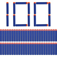 ® Nerf Elite Toy Için 100 Dart Paketi, Aksesuar, Yumuşak Sünger, Eva Küre, Yuvarlak Başlı, 7,2 cm