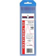%2 Thoriated Tıg Kaynak Elektrotları 3/32 X7 10'lu Paket