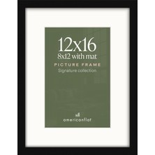 Siyah 12X16 Resim Çerçevesi - Mat ile 8X12 Veya 12X16 Mat Olmadan Görüntüler - Kırılmaya Dayanıklı Camlı Ahşap - Duvar Için Yatay ve Dikey Formatlar