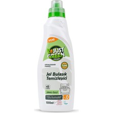 Just Green Organic Bulaşık Makinesi Jeli, Sirke Özlü Bitkisel Bazlı Bulaşık Makinesi Deterjanı, Hipoalerjenik, Vegan, Ecocert Sertifikalı, 45 Yıkama,
