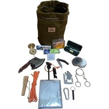 Pratik Ev Survival Kit; Hayatta Kalma Ekipmanları, Acil Durum Çantası, Afet, Deprem Çantası