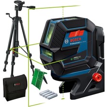Professional Çapraz Çizgili Lazer Gcl 2-50 G (Yeşil Lazer, Iç Mekan, Tutucu Rm 10, Tripod Bt 150, Görünür Çalışma Alanı: 15 M'ye Kadar, 4 x Aa Pil, Ka