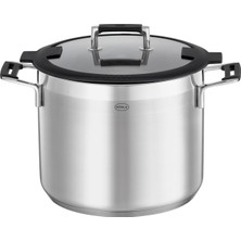 Rösle Sılence Pro Sebze ve Çorba Tenceresi, Yüksek Kaliteli Evrensel Tencere, Paslanmaz Çelik, 18/10, 24 Cm, Cam Kapak, Iç Ölçekli, Indüksiyonlu Ocakl