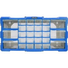 Süper Bag 26'li Mono Blok Çekmece Seti Hobby Organizer Seti Monoblok Çekmece Vida Dübel Kutusu Takı Kutusu ASR6004