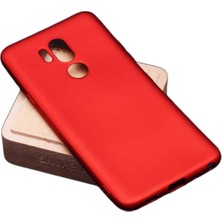 Lg G7 ile Uyumlu Kılıfı Silikon Pastel Renkli Mat Esnek Ince Kapak Prem Kırmızı