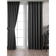 Beyazıt Tekstil Blackout Karartma Gri Fon Perde Gri 200 x 250 BYZT459